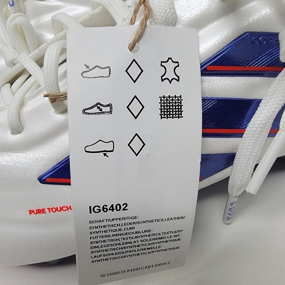 adidas Soccer Copa Pure 2 Elite FG Cloud White Blue Cleats IG6402 Men's Size 7 - Picture 12 of 12